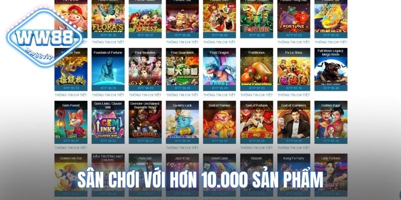 Sân chơi với hơn 10.000 sản phẩm