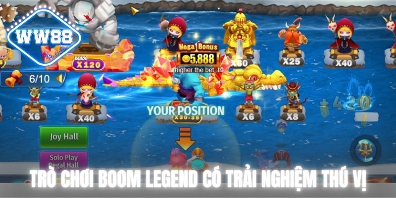 Tham gia Boom Legend trong Bắn cá để thu thưởng từ WW88